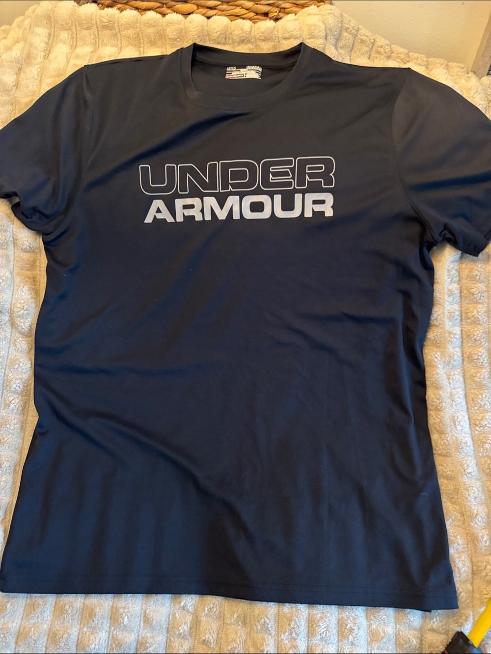 Under Armour Black  Tee with Silver Logo